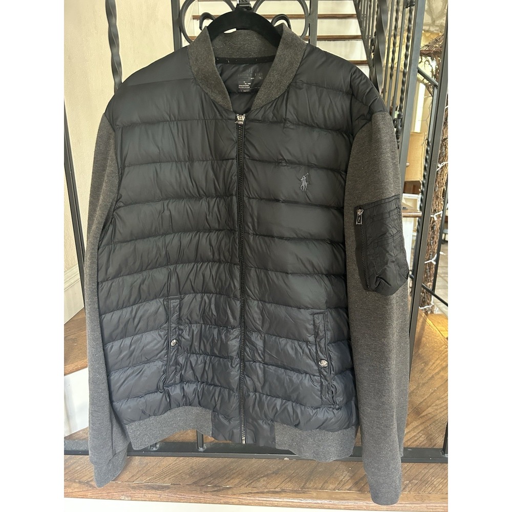 Ralph Lauren Polo Jacket Men's Size Large Hybrid Full Zip Double Knit